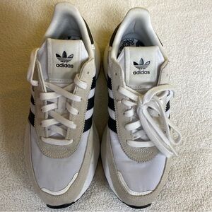 Adidas Classic White and Black Trainers